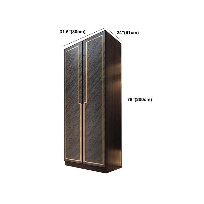 Mirrored Finish Cabinet with Grey Glass Doors Contemporary Interior Storage Cabinet