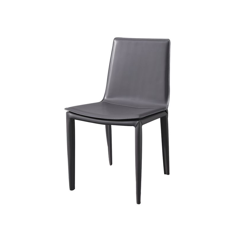 Modern Dining Chairs Armless Dining Chair with Metal Legs for Kitchen