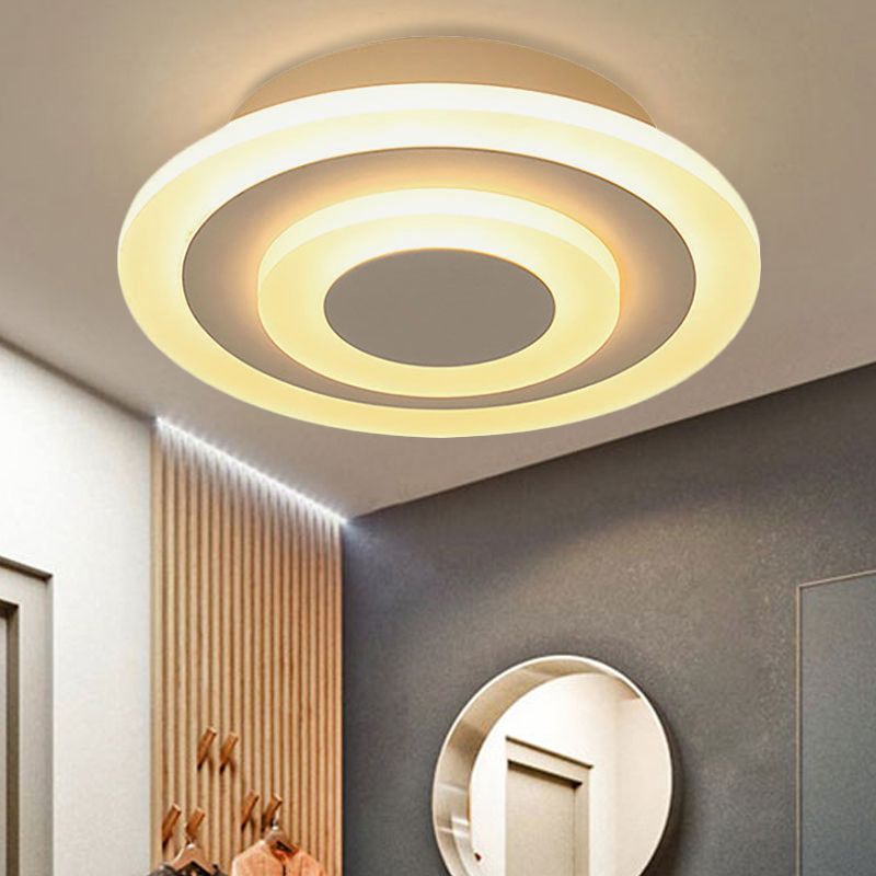 Modern Concentric Ceiling Lamp Acrylic Flush Ceiling Light for Living Room Hallway