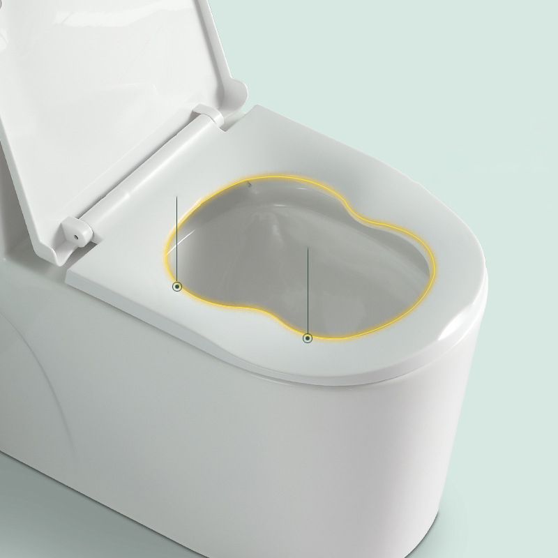 Contemporary All-In-One Toilet White Toilet Bowl with Toilet Seat