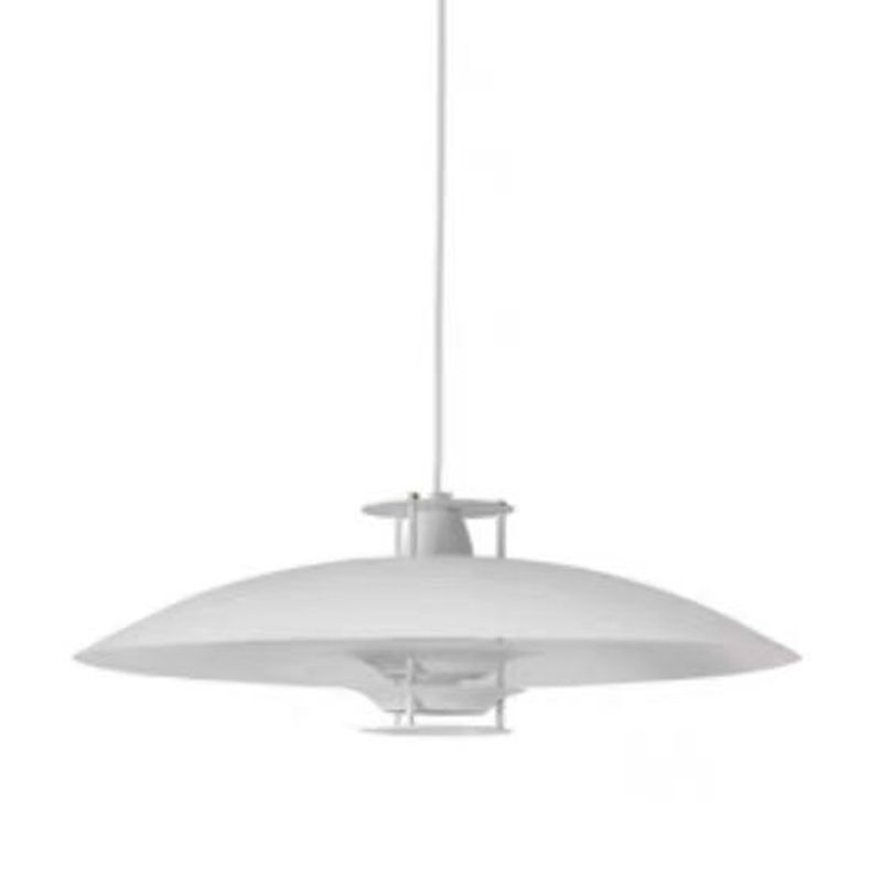 UFO Shaped Single Light Minimalist Hanging Lamp 17.7" Wide Aluminum Alloy Lighting Fixture for Corridor Aisle