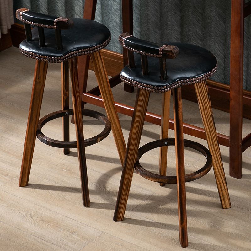 Industrial Wooden Counter Height Stools Round Bar Stool for Bristol