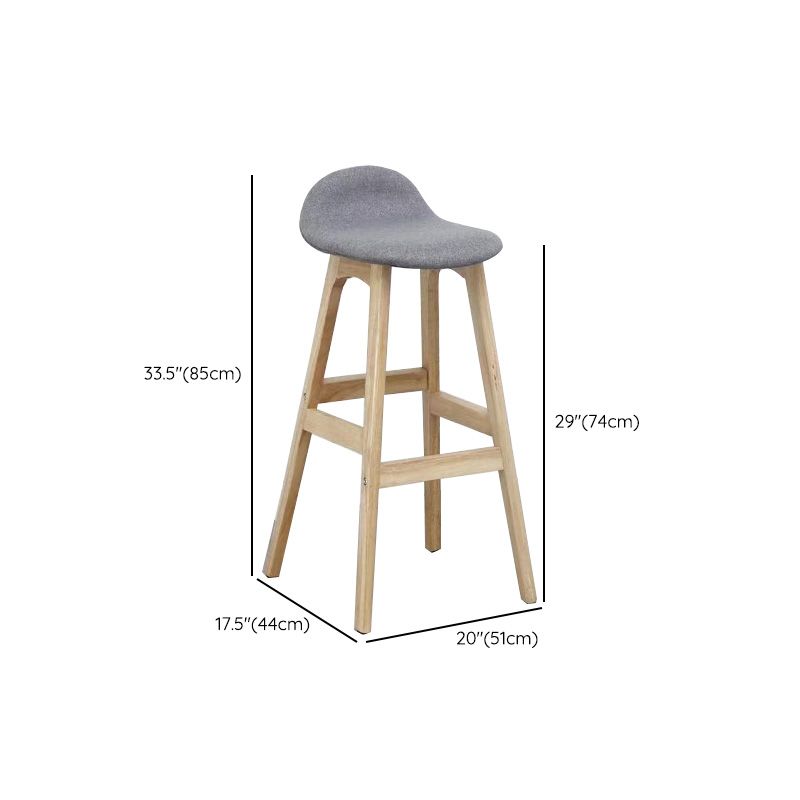 Contemporary Wooden Counter Height Stools Armless Bar Stool for Living Room