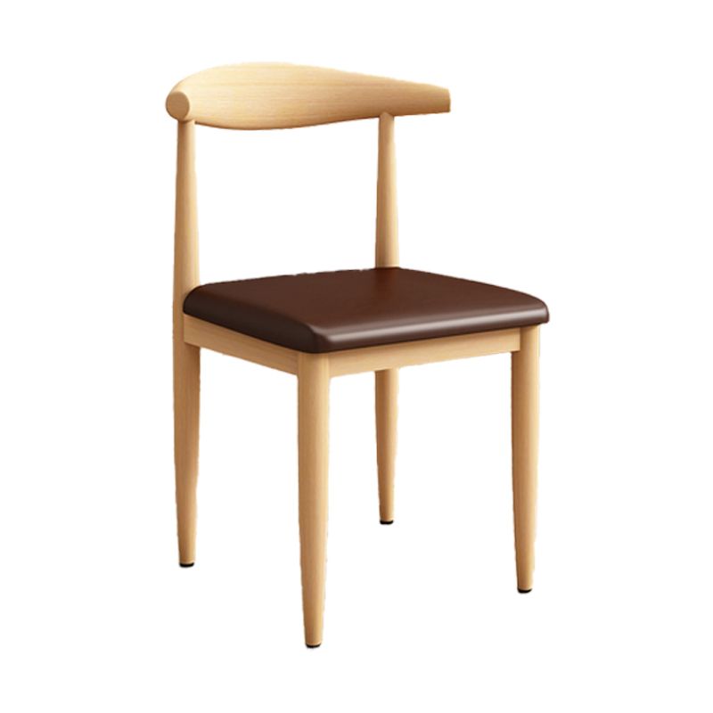 Modern Kitchen Dining Chairs Open Back Dining Chair with Metal Base