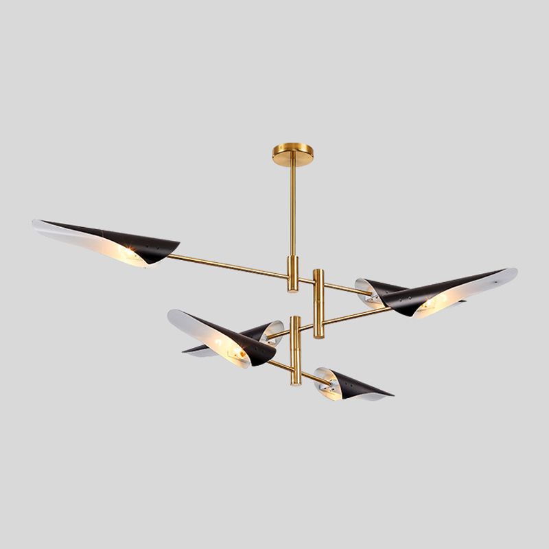 Modern Style Metal Chandelier Light Plane Shade Pendant Light for Living Room