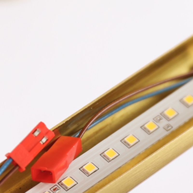 Lineaire schaduw metalen wand sconce moderne stijl 1-licht spiegel zwenkarm muur gemonteerd licht