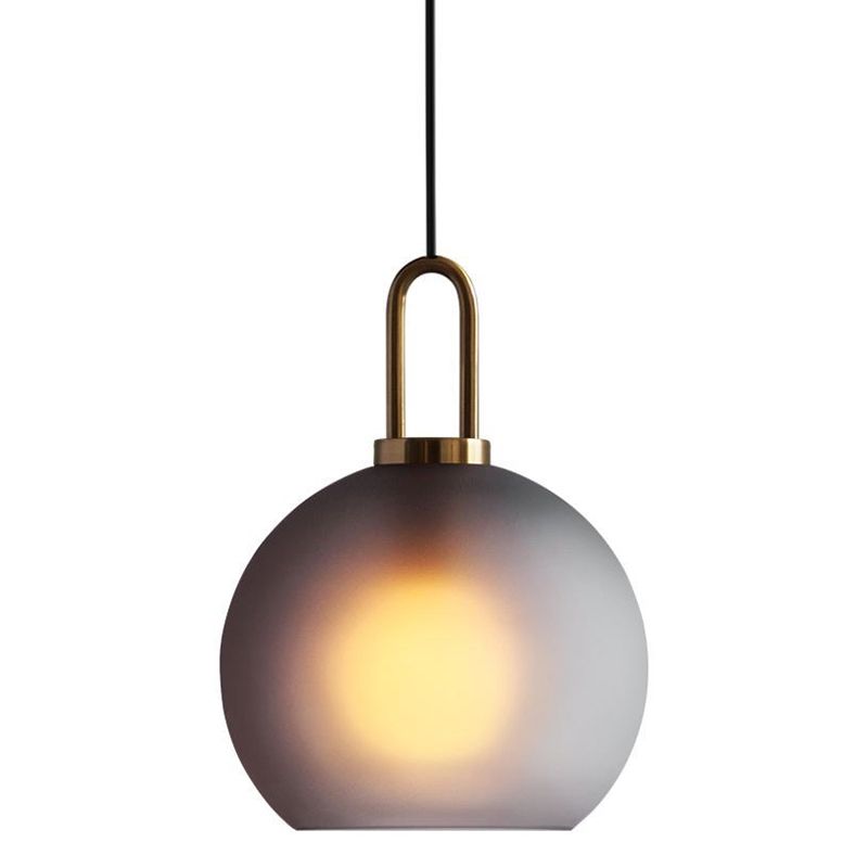 Contemporary Blown Glass Pendant Light 1-Light Hanging Pendant Lighting For Bedroom