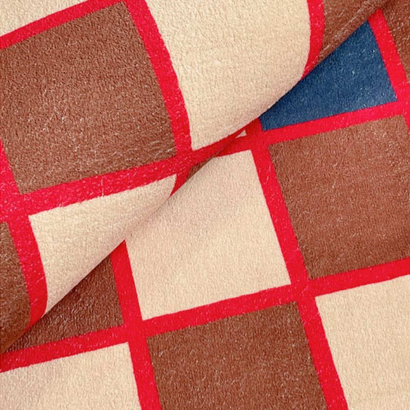 Oranje eigentijds tapijten polyester rooster tapijt wasbaar tapijt voor woonkamer