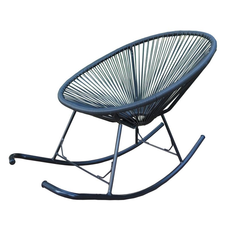 Contemporary Lazy Single Rocking Chair Rattan Rocking Chair for Break