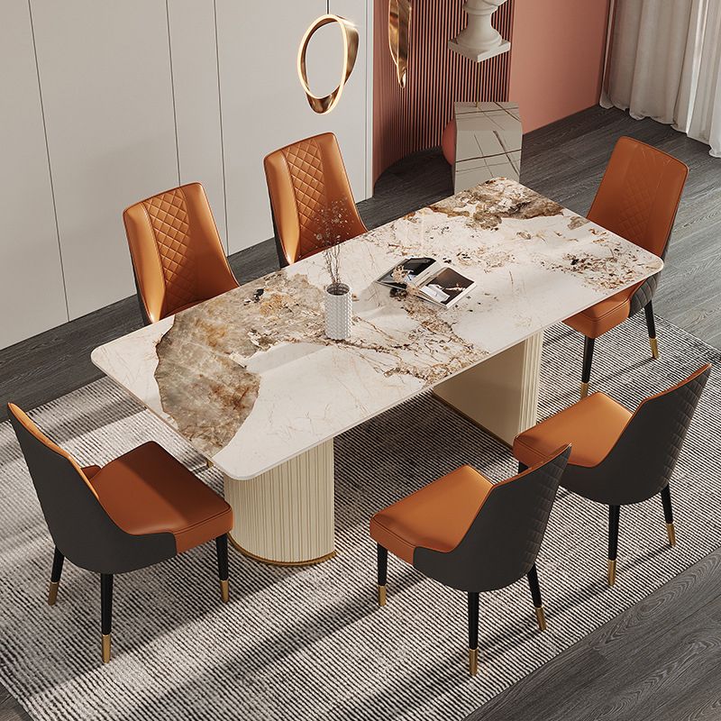 Designer Style Sintered Stone Top Dining Set 1/4/5/7 Pieces Dining Room Table Set