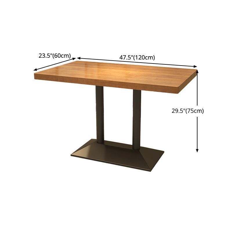Industrial Style Dining Table Solid Wood Dining Site Table for Dining Room