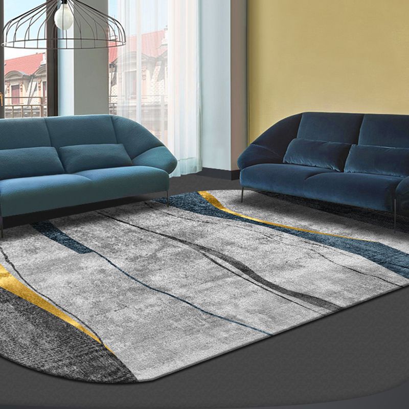 Gold Simple Carpet Blending Graphic Carpet Stain Resistant Carpet for Living Room