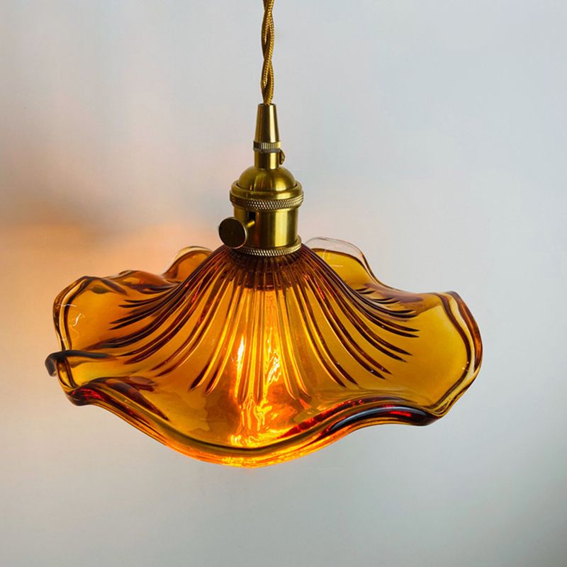 Modern Wall Sconce Metal Flower Shape Vanity Lamp with Glass / Metal Shade