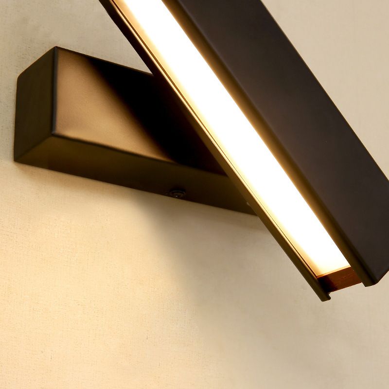 Minimalismo moderno Rectangle Sombra Media Medida de pared Metal 1 Luz de luz Luz de luz de luz