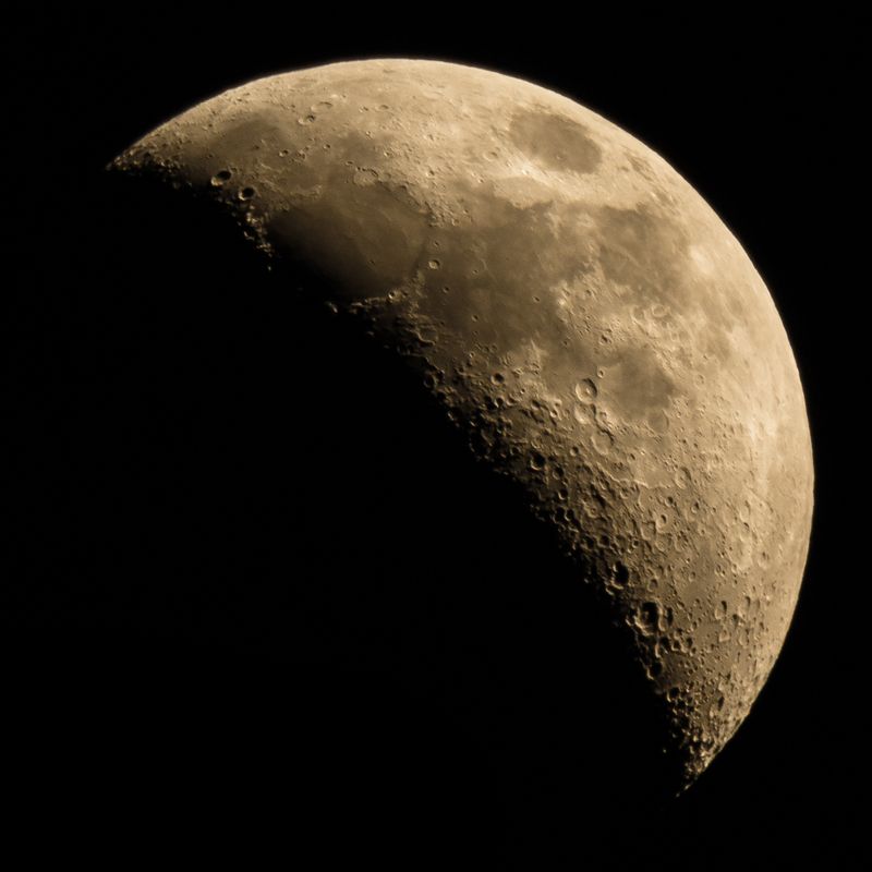 Realistic Waning Moon Wall Mural for Children Bedroom Astronomy Wall Covering, Custom Print