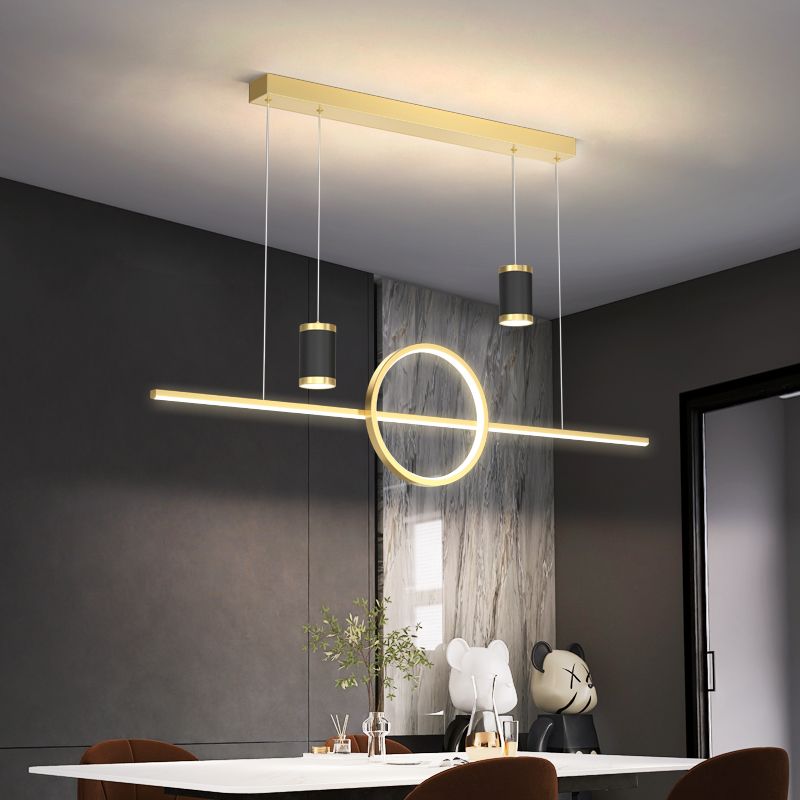 Cylinder Island Kronleuchter Lichter zeitgenössische Anhängerleuchten Metall Island Lights