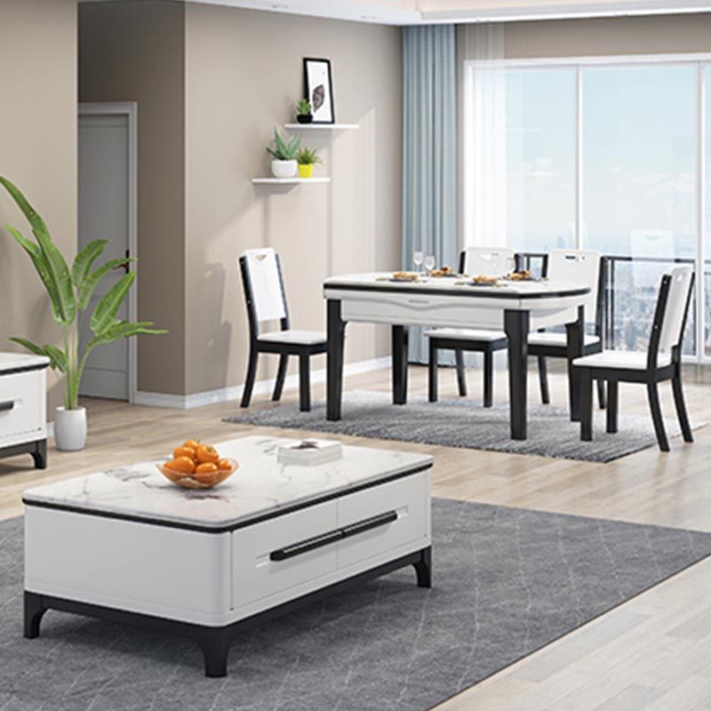 Sintered Stone Top Table 4 Legs Dining Table Home Kitchen Dinner