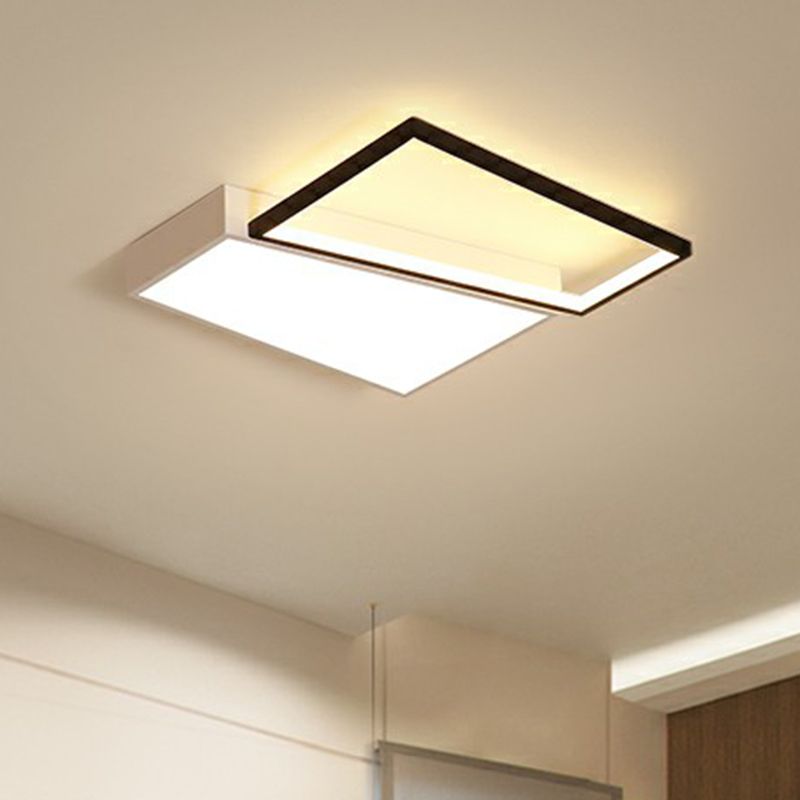 Schlafzimmer Led Deckenbefestigung Moderne Flush Mount Licht mit Trapezoid Acryl Schatten