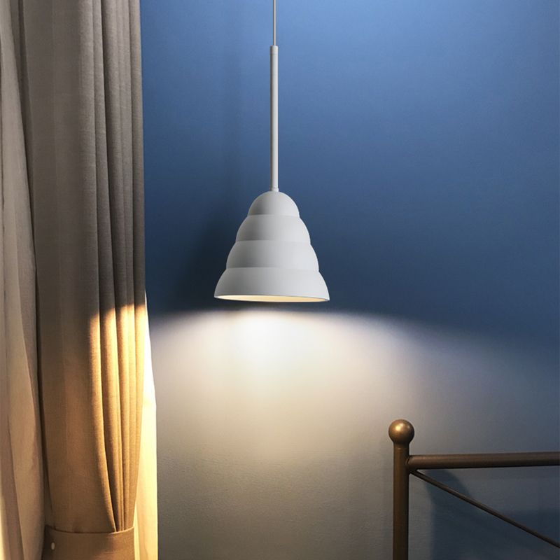 Unieke schaduw hangende verlichting moderne macaron -stijl hars 1 lichte hanglamp voor eetkamer