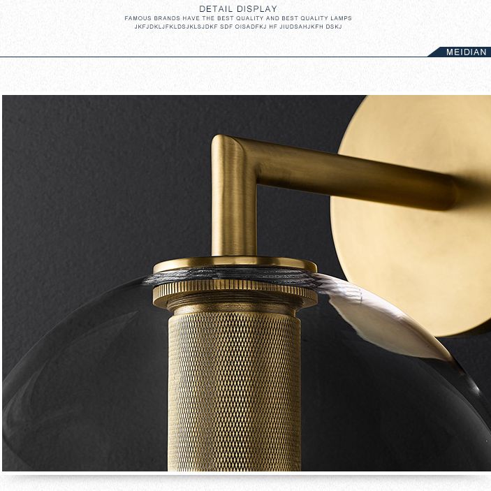 Retro Minimalist Style Cone Sconce Light Fixture  Glass Sconces for Bedroom