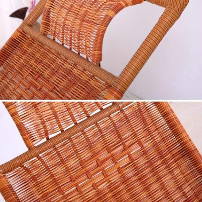 Modern Spindle Rocking Chair Metal Frame Woven Rope Rocker Chair for Home
