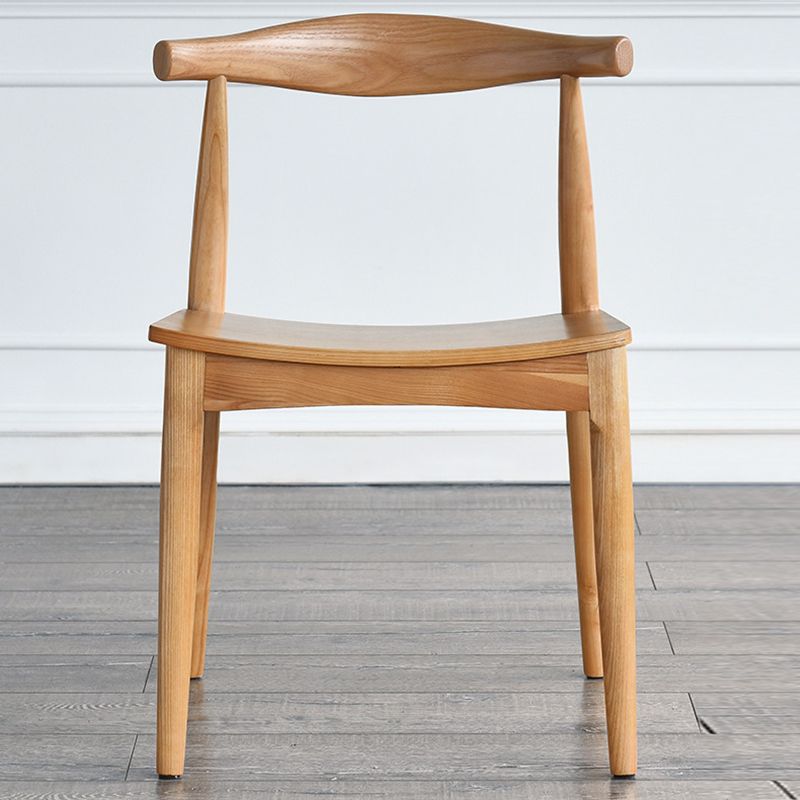 Contemporary Side Chair Wood Open Back Dining Room Chair for Indoor