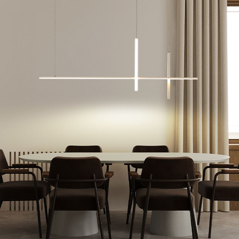 Modern Linear Island Pendant Lights Metal Ceiling Pendant Light for Dining Room