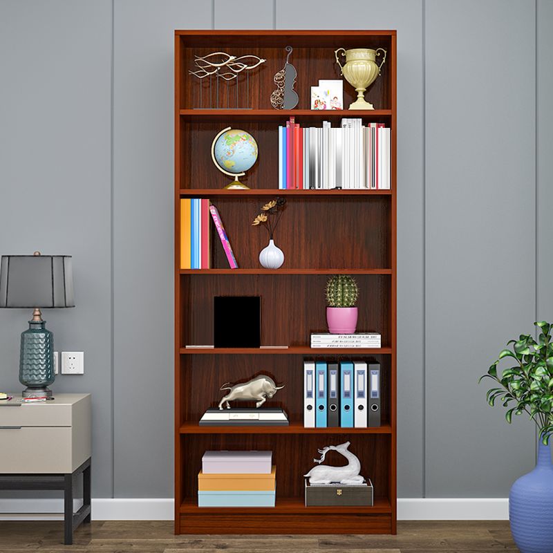 Modern Wood Closed Back Shelf Bookcase Shelves Included for Home Office