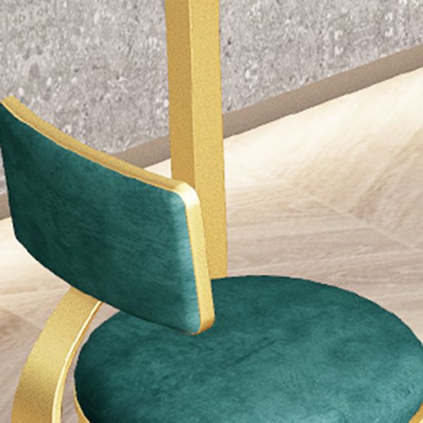 Glam Rectangle Bar Table Set 1/5 Pcs Metal Frame Bar Table with Upholstered Stools