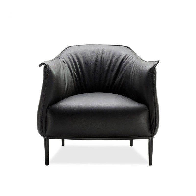 33.86"L x 33.06"W x 30.71"H Modern Tight Back Flared Arms  Barrel Chair