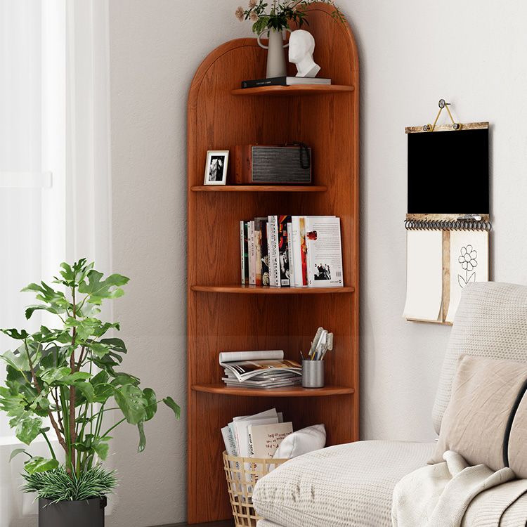 Scandinavian Closed Back Shelf Bookcase with 4 Shelves for Home Office