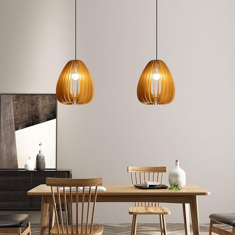 Houthangende hanglamp Lichte Noordse stijl plafond hanglamp voor eetkamer