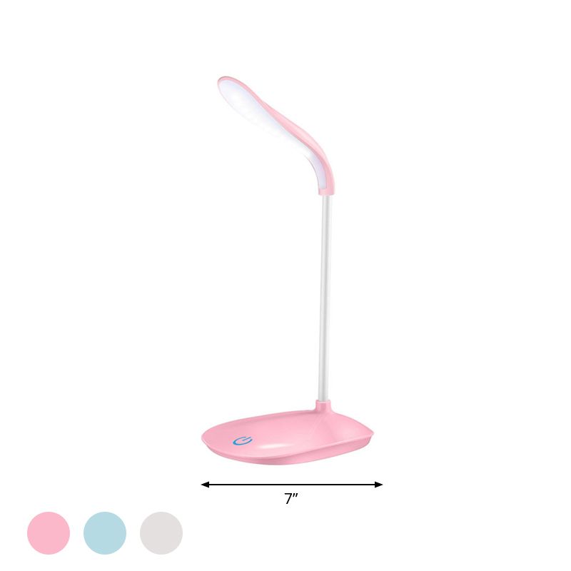 Lampe de bureau de charge USB bleu / rose / blanc lampe de table sensible au style moderne pour la lecture