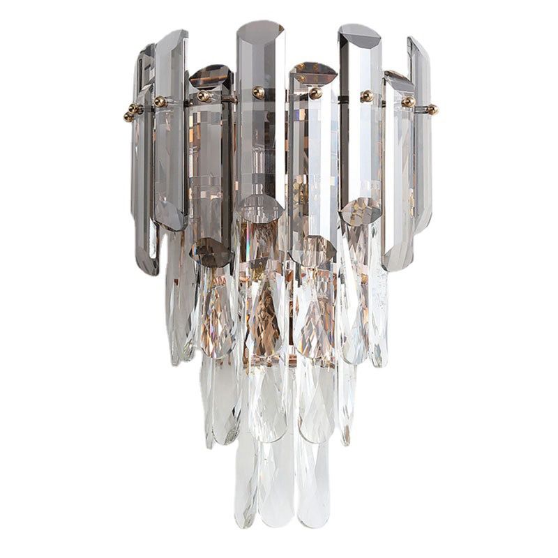 Crystal Shade Wall Light Fixture Postmodern Wall Light Sconce for Bedroom