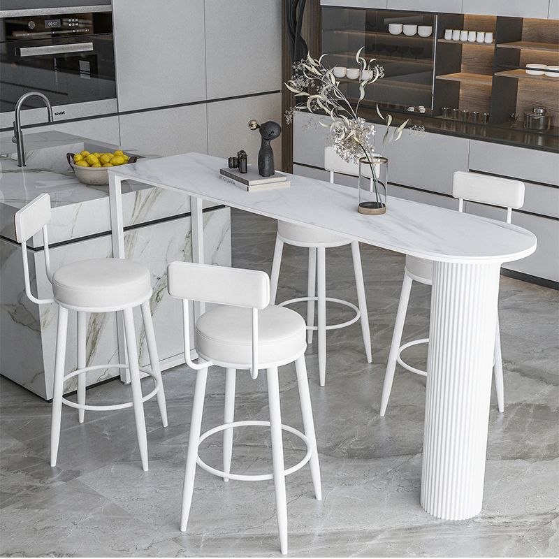 Scandinavian Upholstered Stools for Home Armless Low Back Stools with 4 Metal Legs