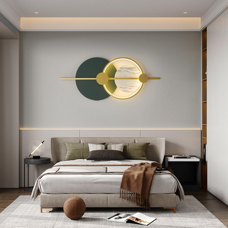 Sala de estar Fondo de pared Splique Nordic Style Circular LED Mural Wall Light