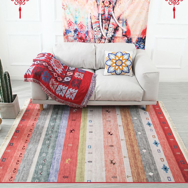 Boheems gebied tapijt polyester medaillon print binnen tapijt vlek resistent tapijt voor woonkamer