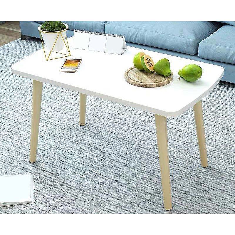 4 Legs Base Design Wood Color Solid Wood White/wood-based Panel Top Coffee Table
