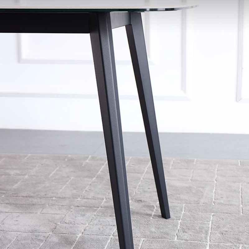 Rectangle Dining Room Table Industrial Kitchen Desk with 4 Legs