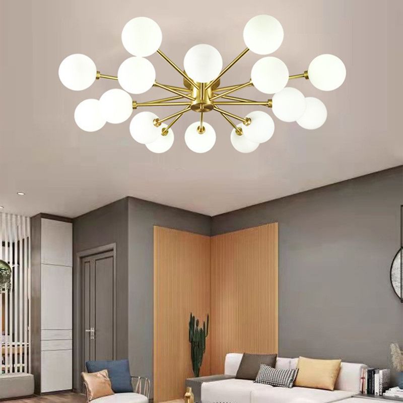 Modern Metallic Ceiling Light Globe Flush Mount Lighting for Foyer