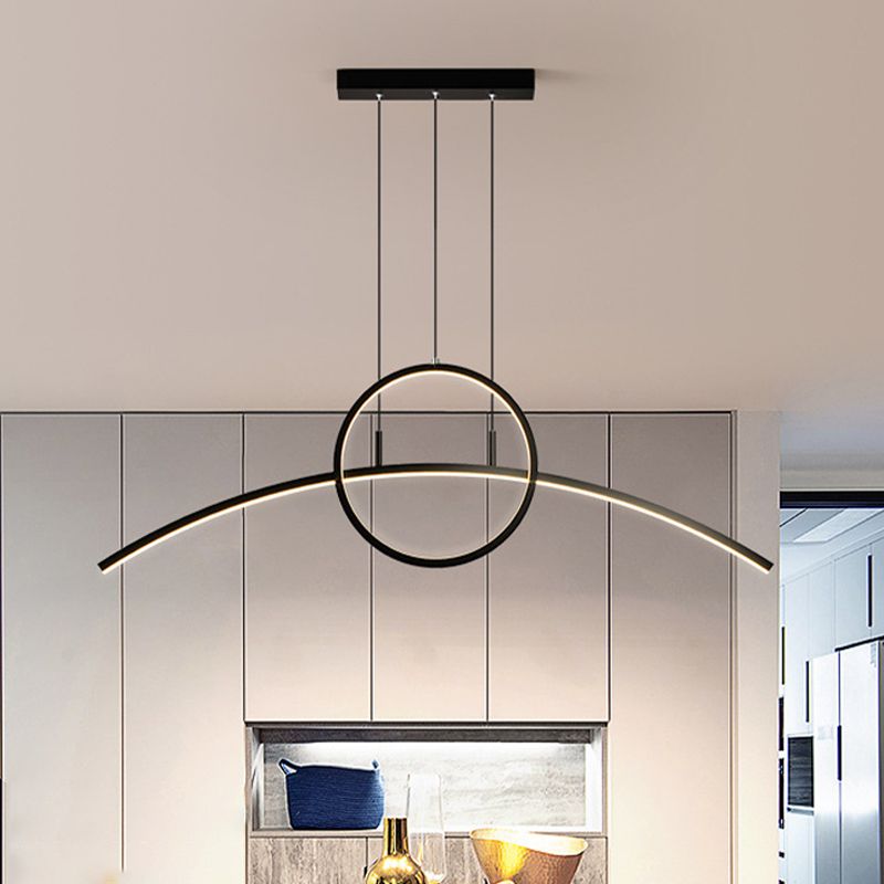 Metal Geometric Chandelier Light Fixtures Contemporary 2 Lights Pendant Light Kit
