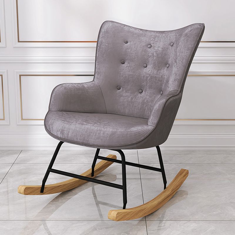 Ergonomic Contemporary Rocking Accent Chair with Seat Cushion Rocker Chair Wingback