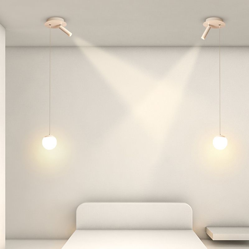 Éclairage nordique de petit pendentif blanc