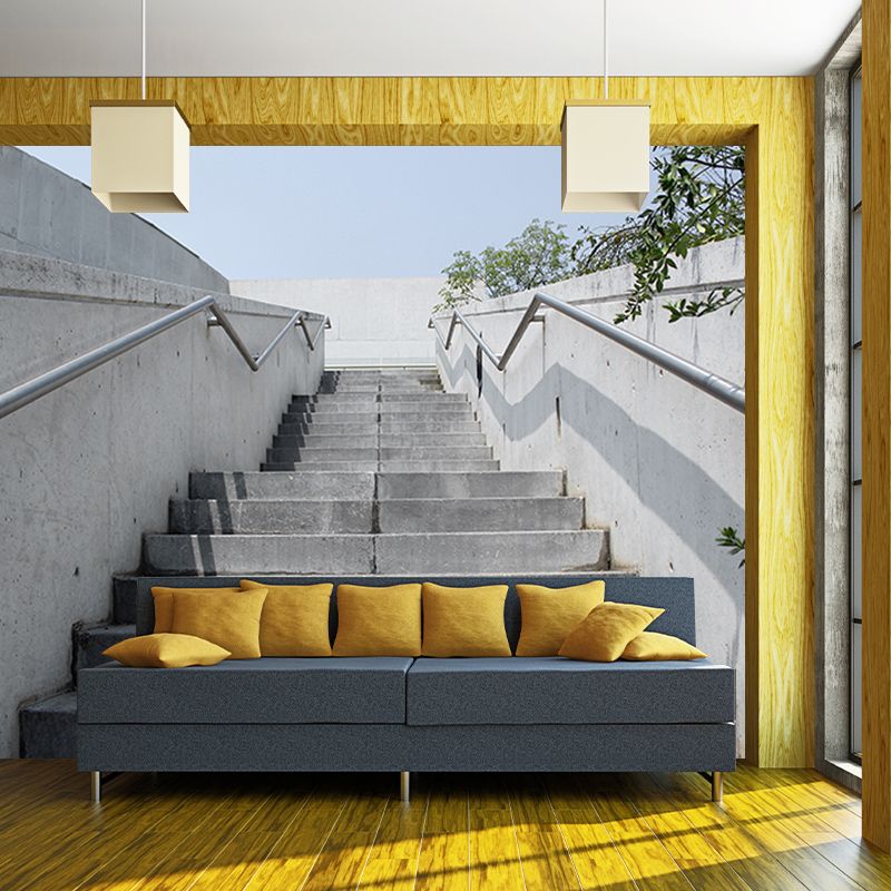 Space Extension Modern Style Mural Wallpaper Moisture-Resistant Wall Covering for Bedroom