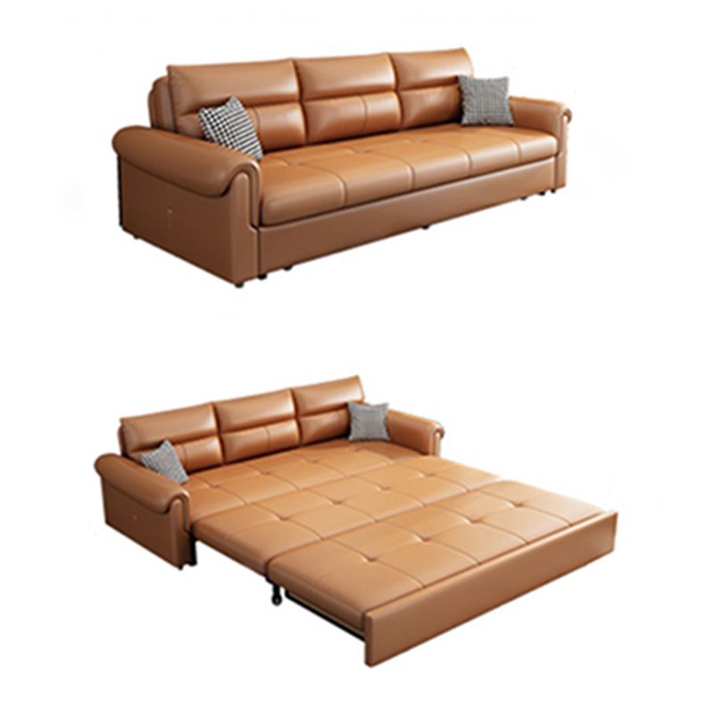 Modern Sleeper Sofa Pillow Back Futon Sleeper Sofa Bed with Storage