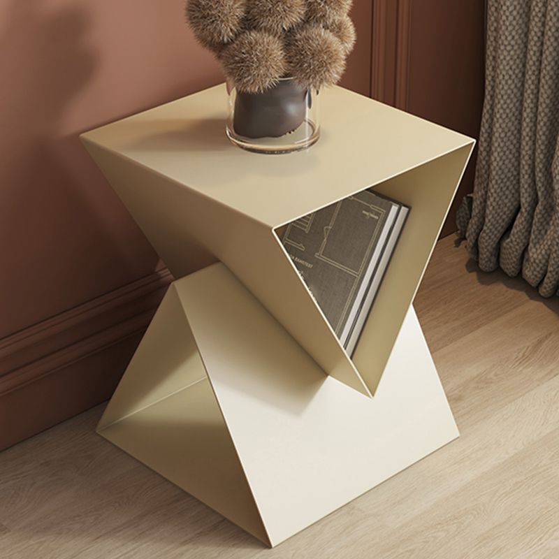 15" Wide Contemporary Corner Table Square Side Table with Storage