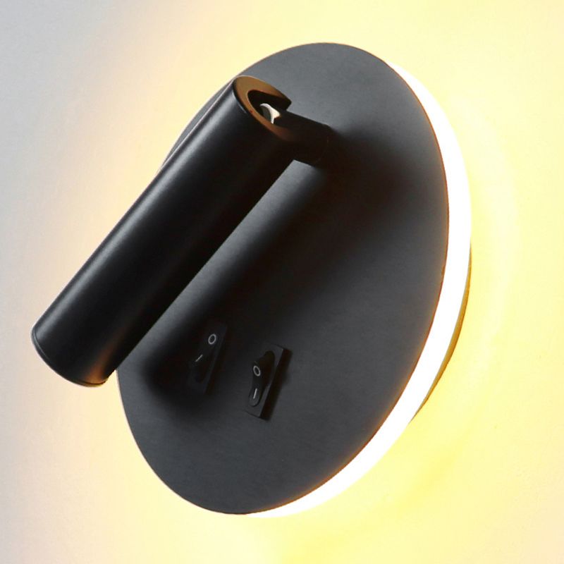 Aluminum Cylinderical Sconce Light Fixtures Modern Minimalist Style 2 Lights Wall Light