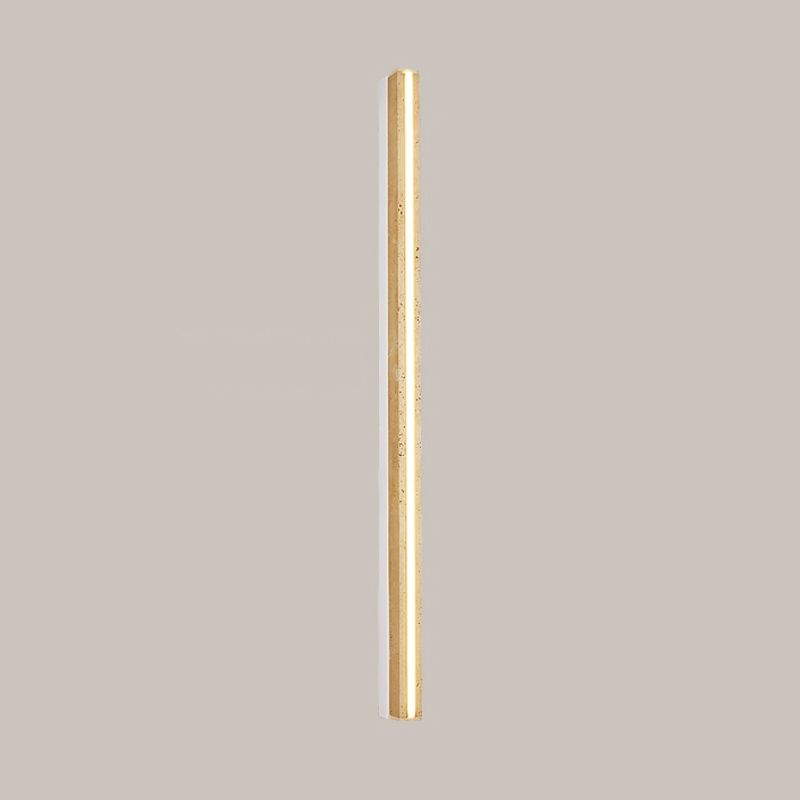 Linear Shape Stone Wall Mount Light Modern Style 1-Light Wall Light Sconce in Yellow