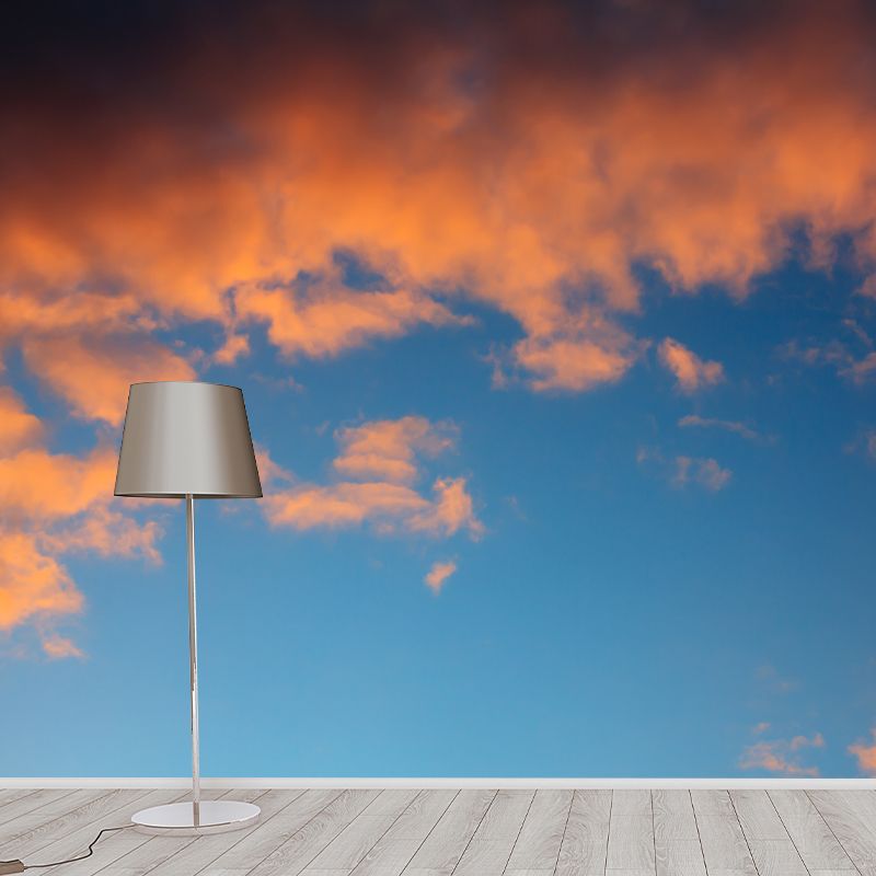 Sky Moisture Resistant Wall Covering for Bedroom, Custom Size Available