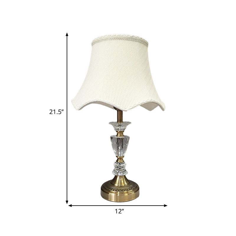 Lampe à table festonnée moderne Crystal Crystal 1 Livrer la table de chevet de salon en or